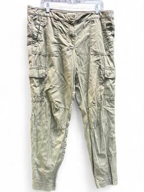 LOFT Women's Green and Khaki Trousers